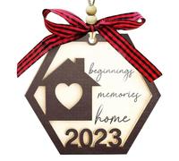 Agwuoetr 3 Adornos para el Hogar 2023, Regalos de InauguracióN de la Casa, Regalo para el Hogar, Primer Adorno NavideñO para el Hogar 2023