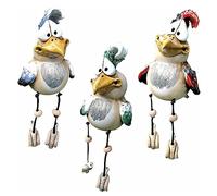 Agwuoetr 3 Estatuas Divertidas de DecoracióN de Valla de Pollo, Divertidas, Resistentes Al Agua como Regalo para NiñOs y TambiéN Adecuadas para Patio