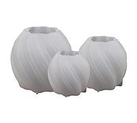 Agwuoetr 3 Moldes de Vela de Pilar GeoméTrico, Moldes de Silicona 3D para Velas, Moldes de Silicona Torcidos de Ondas Irregulares para Velas