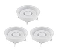 Agwuoetr 3 Piezas de Portavelas de Molde de FundicióN, Portavelas de Molde de Silicona, Molde de Silicona para Velas, Moldes de Silicona para Bricolaje para HormigóN
