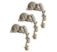 Agwuoetr 3 Piezas Elefante Abrazo MuñEca Resina DecoracióN DecoracióN del Hogar Regalo Figuras Decorativas Accesorios Miniaturas