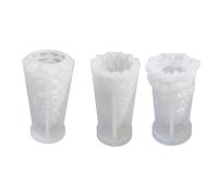 Agwuoetr 3 Uds. Molde para Velas de áRboles de Navidad, Molde para Velas de Silicona 3D DIY, Molde de FundicióN de Resina, Molde de JabóN para áRboles de Pino de Navidad