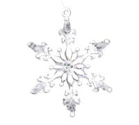 Agwuoetr 30 Piezas 4,5 cm Navidad de Nieve Pegajoso Transparente AcríLico áRboles de Navidad Adorno Colgante