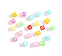 Agwuoetr 3000 Uds. Cuentas de Letras Cuadradas AcríLicas Mezcla de Colores A Granel Cuentas de Bricolaje para Pulsera Regalos de JoyeríA FabricacióN de Recuerdos 6Mm