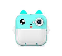 Agwuoetr 32G Memory Children Mini Camera HD CáMara de FotografíA Digital CáMara de ImpresióN InstantáNea para NiñA Azul