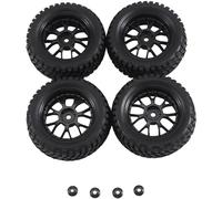 Agwuoetr 4 Llantas de PláStico de 75 Mm, Llantas de Goma Universales para Todos los 1/10 RC On-Road Racing TT02 XV01