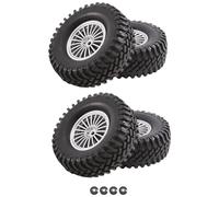 Agwuoetr 4 Piezas 1/10 RC RC Piezas de Coche NeumáTico de Goma de 98 Mm