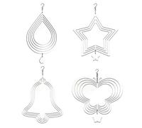 Agwuoetr 4 Piezas de Spinner de Viento de SublimacióN en Spinners de Viento 3D Spinners de Viento Multi-Colgantes de 8 Pulgadas para DecoracióN de JardíN Al Aire Libre