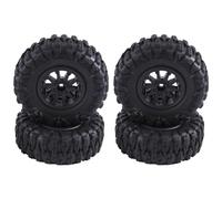 Agwuoetr 4 Ruedas Beadlock de PláStico y Nailon de 2,2 Pulgadas, NeumáTico de 4,72 Pulgadas/120 mm con Conector Hexagonal Combinado de 12 mm para 1/10 RC Rock Crawler, Negro