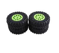 Agwuoetr 4 Ruedas Beadlock de PláStico y Nailon de 2,2 Pulgadas, NeumáTico de 4,72 Pulgadas/120 mm con Conector Hexagonal Combinado de 12 mm para 1/10 RC Rock Crawler, Verde