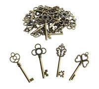 Agwuoetr 40 Colgantes con Dijes de Llaves Voladoras de Esqueleto Vintage, Llaves Antiguas de Metal Grandes con de LibéLula para JoyeríA DIY