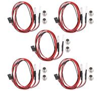 Agwuoetr 5 Piezas 2LED 5Mm Faros RC Accesorio Luces LED para 1/10 Modelo Drift Car VehíCulo, Colorido