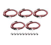 Agwuoetr 5 Piezas 2LED 5Mm Faros RC Accesorio Luces LED para 1/10 Modelo Drift Car VehíCulo, Rojo