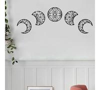 Agwuoetr 5 Piezas de DecoracióN de Pared de Madera con Forma de Luna, DecoracióN de Pared para el Hogar, Sala de Estar, Creativos, Decorativos de Pared con Lunar