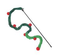 Agwuoetr 5 Piezas de Juguetes para Gatos, Varita para Gatos con Plumas, Juguetes Interactivos para Gatos, Oruga Divertida, Varilla Colorida, Varita para, Juguete, Verde