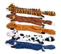 Agwuoetr 5 Piezas Juguetes Chirriantes para Perros, Sin Relleno, Juguete Masticable para Perros Peluche para Masticadores, Medianas y Grandes, Suministros para Mascotas con Chirrido, B