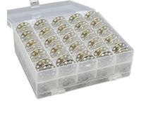 Agwuoetr 50 Bobinas de Metal para MáQuina de Coser con Caja de Almacenamiento