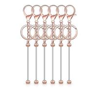 Agwuoetr 6 Piezas de Barras de para Abalorios, de Cuentas en, de Cuentas Metal para Manualidades Colgantes Bricolaje, FabricacióN de Joyas, Rosa