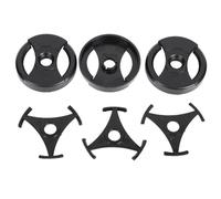 Agwuoetr 6 Piezas Negro 7 Pulgadas 45 RPM ABS Adaptador de Orificio Central para para Tocadiscos