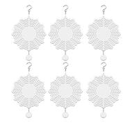 Agwuoetr 6 Uds. Spinner de Viento de SublimacióN en 3D Spinners de Viento Colgantes para DecoracióN de JardíN Al Aire Libre Q-8 Pulgadas