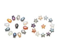 Agwuoetr 60 Uds. Colgante de Cristal con Forma de y Estrella de Mar, Cuentas Facetadas de Vidrio, Material Artesanal, FabricacióN de Joyas, Proveedor de Pendientes, Accesorios