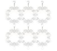 Agwuoetr 6Pcs 10 Pulgadas SublimacióN Wind Spinner Blanks 3D Garden Wind Spinners SublimacióN Blanks Esculturas de Viento de Doble Cara A