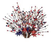 Agwuoetr 6PCS 16Pulgada Artificial Berry Stem Picks Patriotic Pip Berry para el 4 de Julio DíA de la Independencia DecoracióN del DíA de los CaíDos