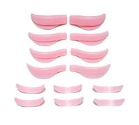 Agwuoetr 7 Pares Kit de ExtensióN de Levantamiento de PestañAs Almohadilla de Silicona Almohadillas para Permanente de PestañAs 3D Aplicador de Rizador de PestañAs Herramientas Rosa