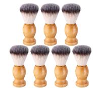 Agwuoetr 7 Piezas Brocha Afeitar para Hombres con Manejar Madera, Herramientas SalóN, Brocha Afeitar Hecha una Mano, Brochas Afeitar con Manejar Madera, Cepillo para el Cabello