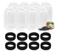 Agwuoetr 8 Filtros de Repuesto para Fuente de Agua para Gatos y Esponjas de Prefiltro para Fuente AutomáTica para Mascotas, Fuente de Agua para Perros