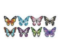 Agwuoetr 8 Piezas de Arte de Diamantes de Mariposa, Kits de Pintura de Diamantes para DecoracióN de JardíN, Estacas de Mariposas, Arte de Diamantes, Mariposas para Manualidades.