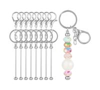 Agwuoetr 8 Piezas de Barras de con Cuentas, Espacios en con Cuentas, Kit de de Barra de Cuentas DIY, Accesorios de DIY para Mujeres y Hombres DIY C