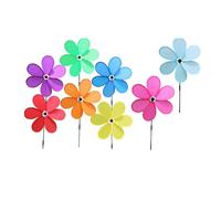 Agwuoetr 8 Uds. de Viento de Seis Hojas de una Sola Capa, Molinetes Giratorios para el Viento, Decoración de Patios de Jardín para el Hogar, Juguetes, Nueva Decoración de Jardín