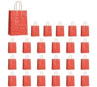 Agwuoetr A 24 Bolsas de Regalo para el DíA de San ValentíN, Bolsas de Dulces, Bolsas de Regalos con Asas, Bolsas de Papel con Forma de CorazóN para Bodas y San ValentíN