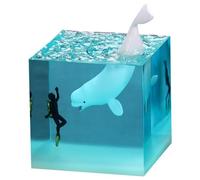 Agwuoetr A-Marine Resina Ballena Jorobada Ballena Buzo Cubo Adorno Hogar Regalo de CumpleañOs Adorno