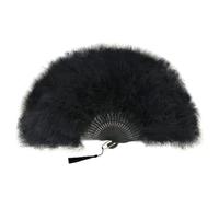 Agwuoetr Abanico Rave de Mano Plegable Negro Vintage, Abanico de Mano para Festival, Abanico Tipo Aleta para Disfraces, EspectáCulos de Baile, Decoraciones de Boda