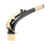Agwuoetr Accesorio de Cuello Curvo para SaxofóN Alto, Corcho MetáLico con Pieza de Repuesto con Acabado Niquelado Negro, Dorado