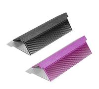 Agwuoetr Accesorios para Peines de Bricolaje para Mujer, Plancha para Alisar el Cabello, Herramienta para el Cabello Compacta para Uso Profesional o DoméStico, Negro + PúRpura