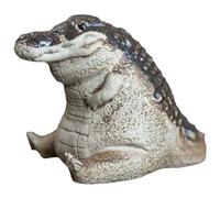 Agwuoetr Adorno de Estatua de Cocodrilo, Estatua de de Cocodrilo para Mascotas de Té, Estatuilla de Animales de JardíN, DecoracióN de Resina