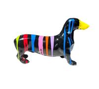 Agwuoetr Adorno de Perro Salchicha, Estatua de Perro Salchicha, Figura de Perro con Adorno de Perro Salchicha de Animal Moderno, de Pie, Escultura de Perro B