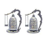 Agwuoetr Adornos Coleccionables de Campana de DragóN PequeñO Vintage, Campana de Buena Suerte, DecoracióN de MeditacióN para el Hogar y la Oficina