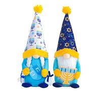 Agwuoetr Adornos de Gnomos de Hanukkah, Elfo de Peluche, 2 Unidades/Juego, DecoracióN de Hanukkah, Peluche de Mr & Mrs Gnomes