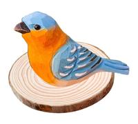 Agwuoetr Adornos de PáJaros de Madera Estilo NóRdico Tallado una Mano en Madera DecoracióN ArtíStica de PáJaros ArtesaníAs de Animales en Miniatura Regalos para NiñOs,E