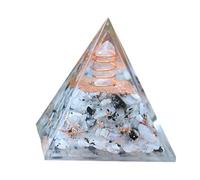 Agwuoetr Adornos de PiráMide de Piedra Triturada de Pilar de Cristal, Adornos Artesanales para el Hogar, Adornos de Resina, Adornos de Mesa