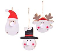 Agwuoetr Adornos Luces de áRbol Figura Que Brilla DecoracióN de Escena DecoracióN de Alces Luz Colgante para Colgantes de MuñEco de Nieve DecoracióN de Madera