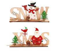 Agwuoetr Adornos NavideñOs DecoracióN de Madera Fiesta Familiar DiseñO de NavideñO Adornos NavideñOs para áRboles de Navidad