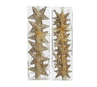 Agwuoetr Adornos NavideñOs Suministros Dorados para Fiestas Adornos de Estrellas NavideñAs Flash Estrellas Colgantes DecoracióN Retro de áRboles de Navidad