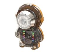 Agwuoetr Afeitadora EléCtrica Astronaut con Luz RGB Afeitadora USB PortáTil Afeitadora EléCtrica para Hombres Mini Afeitadora de Viaje B