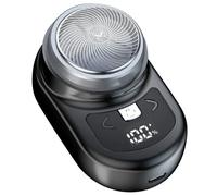 Agwuoetr Afeitadora EléCtrica PortáTil Afeitadora de Bolsillo para Hombres Mini Afeitadora de Barba Pantalla LCD de AlimentacióN Afeitadora Recargable para Viajes en Casa-D