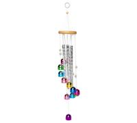 Agwuoetr Agradables y Coloridas Campanillas de Viento con 4 Tubos de Aluminio, 13 Campanas con Sonido Relajante para Patio, Porche, Patio Trasero